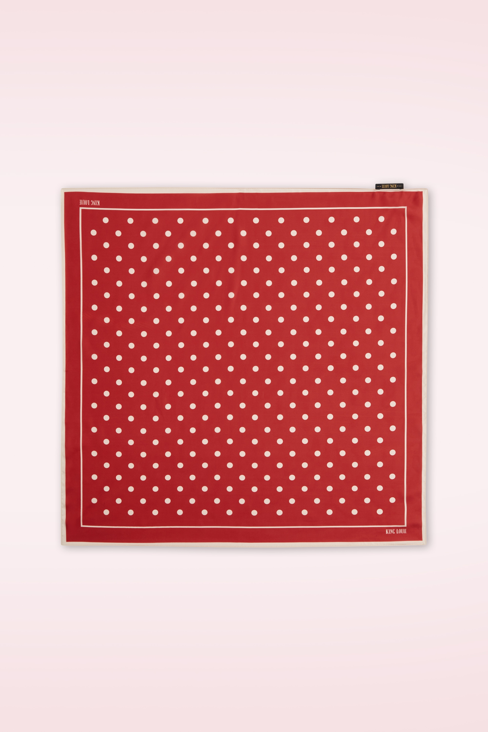 King Louie - Satin Look polka dot sjaal in chilirood  3