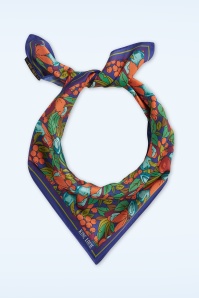 King Louie - Satin Look Puerto sjaal in strong blauw 2