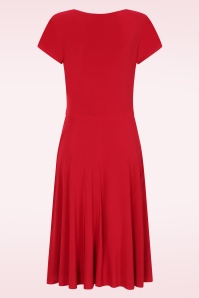 Vintage Chic for Topvintage - Topvintage exclusive ~ Darla Slinky swing jurk in rood 3