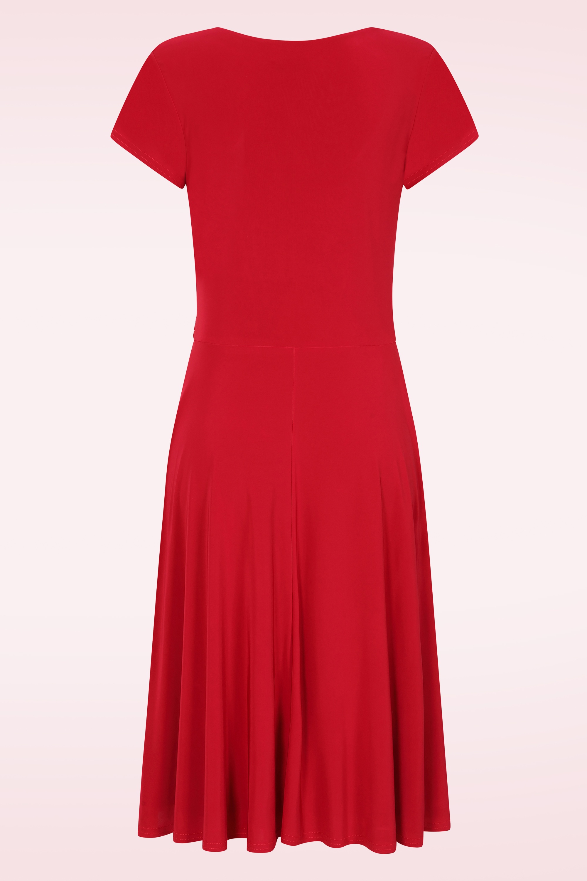 Vintage Chic for Topvintage - Topvintage exclusive ~ Darla Slinky swing jurk in rood 3