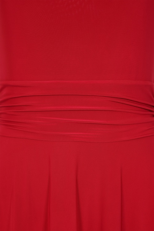 Vintage Chic for Topvintage - Topvintage exclusive ~ Darla Slinky swing jurk in rood 2