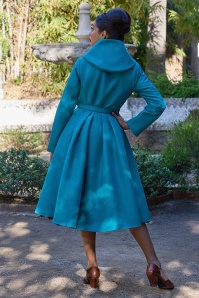 Miss Candyfloss - Lorin Tiffany waterafstotende jas in turqouise 3