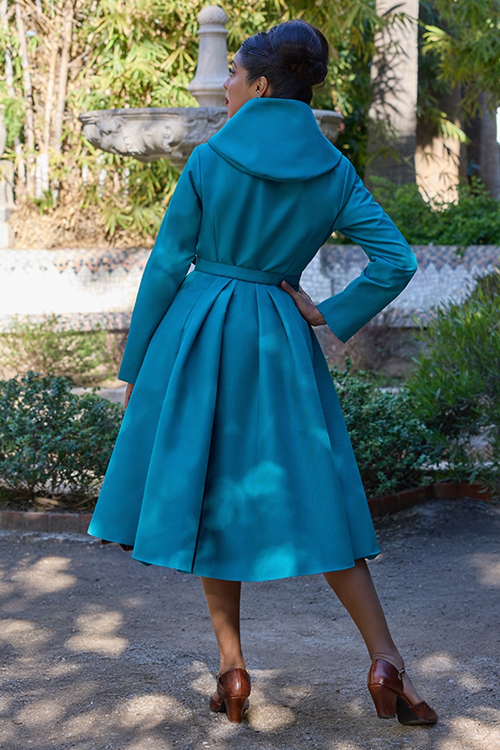 Miss Candyfloss - Lorin Tiffany waterafstotende jas in turqouise 3