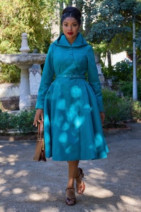 Miss Candyfloss - Lorin Tiffany waterafstotende jas in turqouise