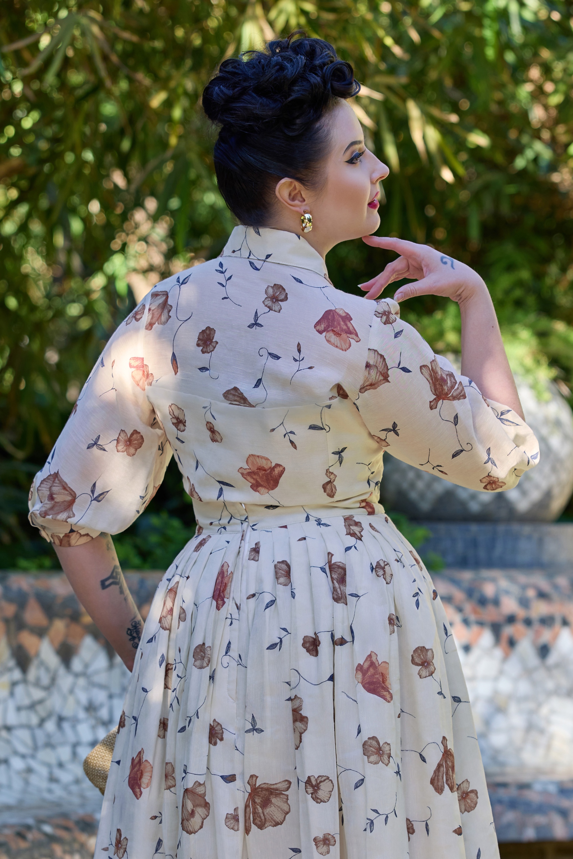 Miss Candyfloss - Suzanne May floral blouse in crème  2