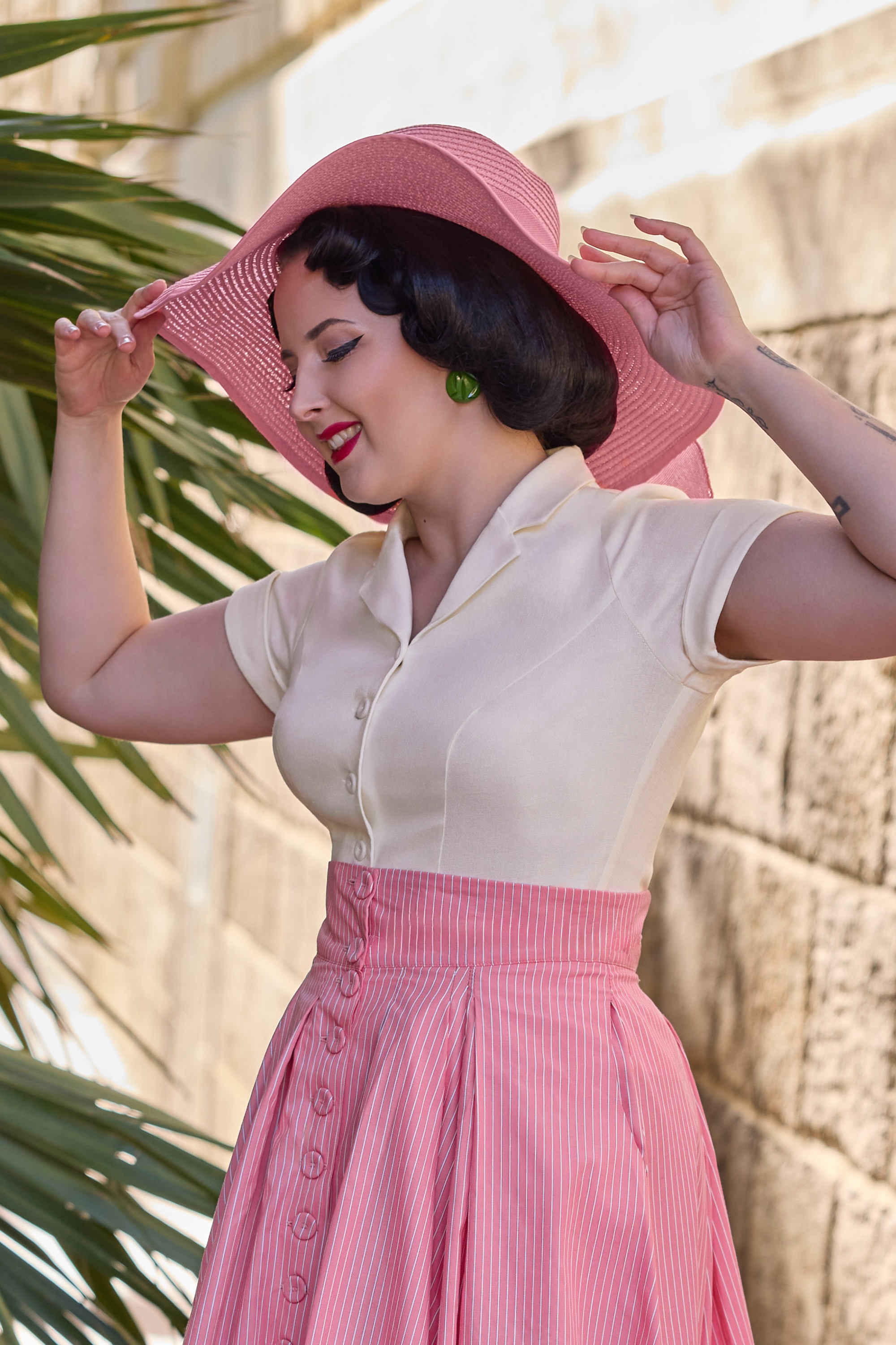 Miss Candyfloss - Anastasia May blouse in crème  2