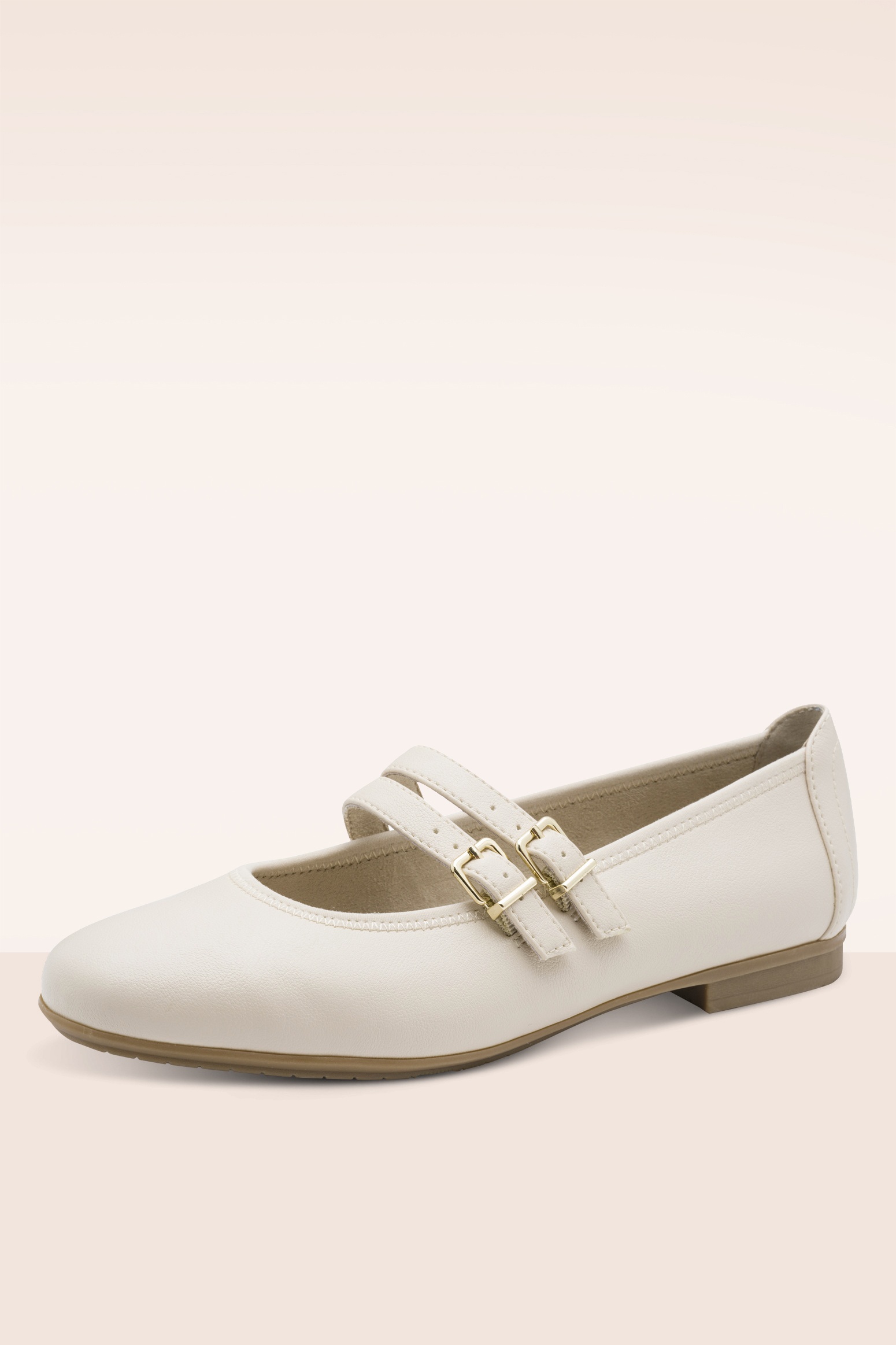 Jana Shoes - Diana Softline Vegan ballerina's in crème 4