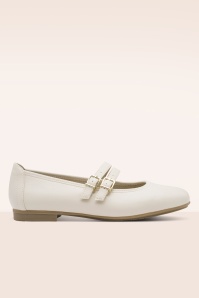 Jana Shoes - Diana Softline Vegan ballerina's in crème
