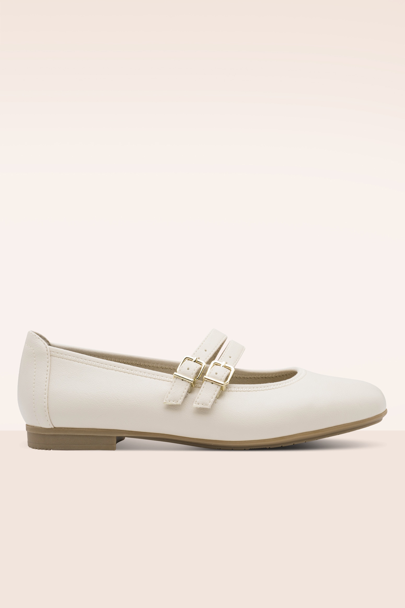 Jana Shoes - Diana Softline Vegan ballerina's in crème