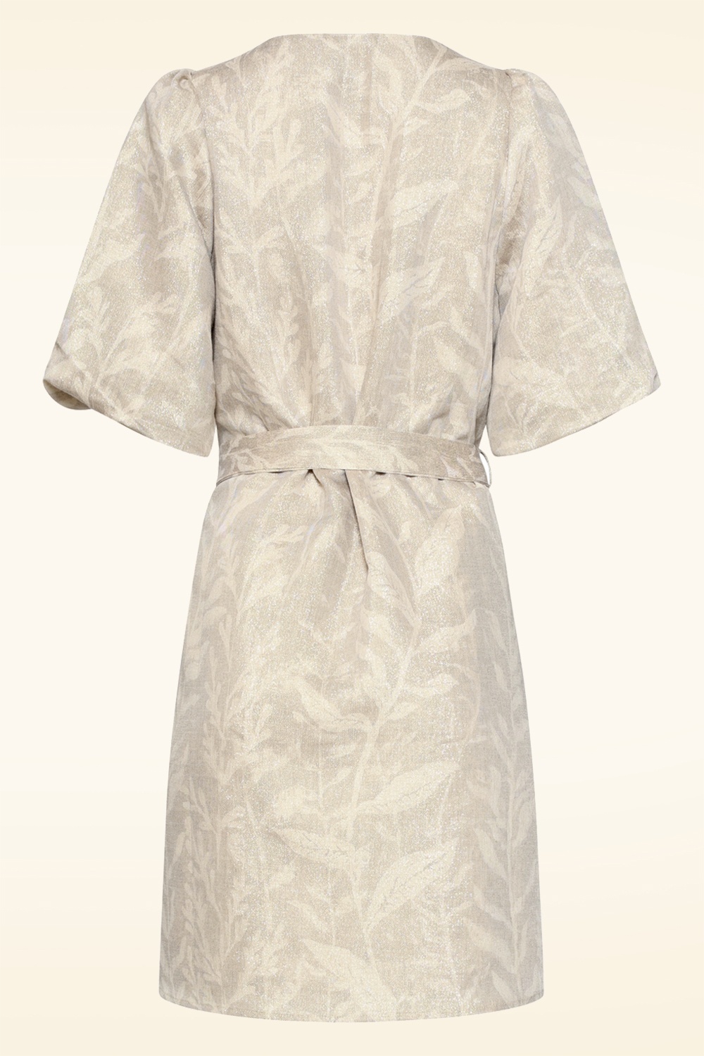 Smashed Lemon - Sunlit Glow jurk in zand en goud 4