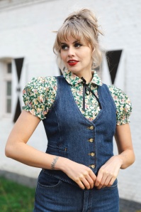 King Louie - Playa denim gilet in blauw tint