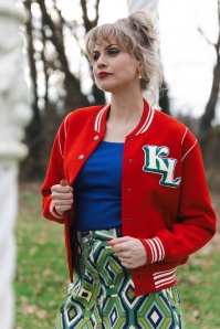 King Louie - Varsity Arizona jacket in vuurrood  3