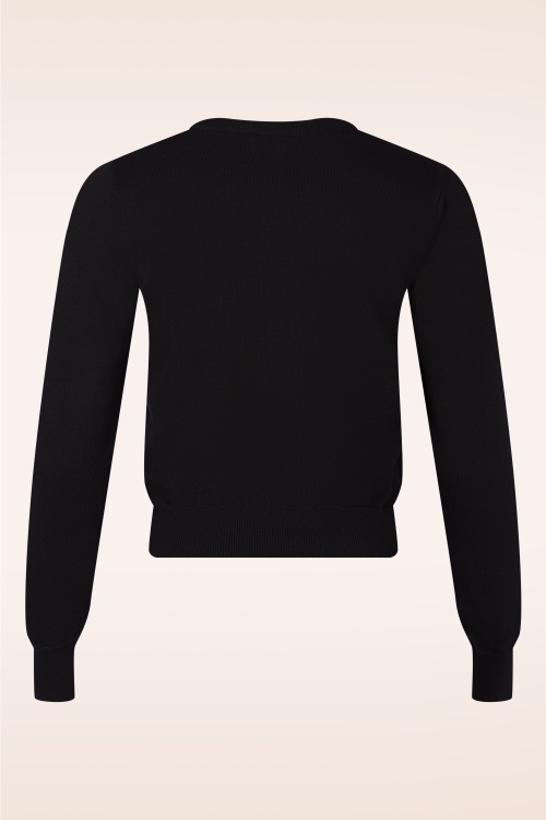 Queen Kerosin - Cherry Knit cardigan in zwart 3