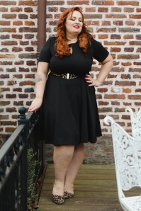 Vintage Chic for Topvintage - Topvintage exclusive ~ Clara swing jurk in zwart 4