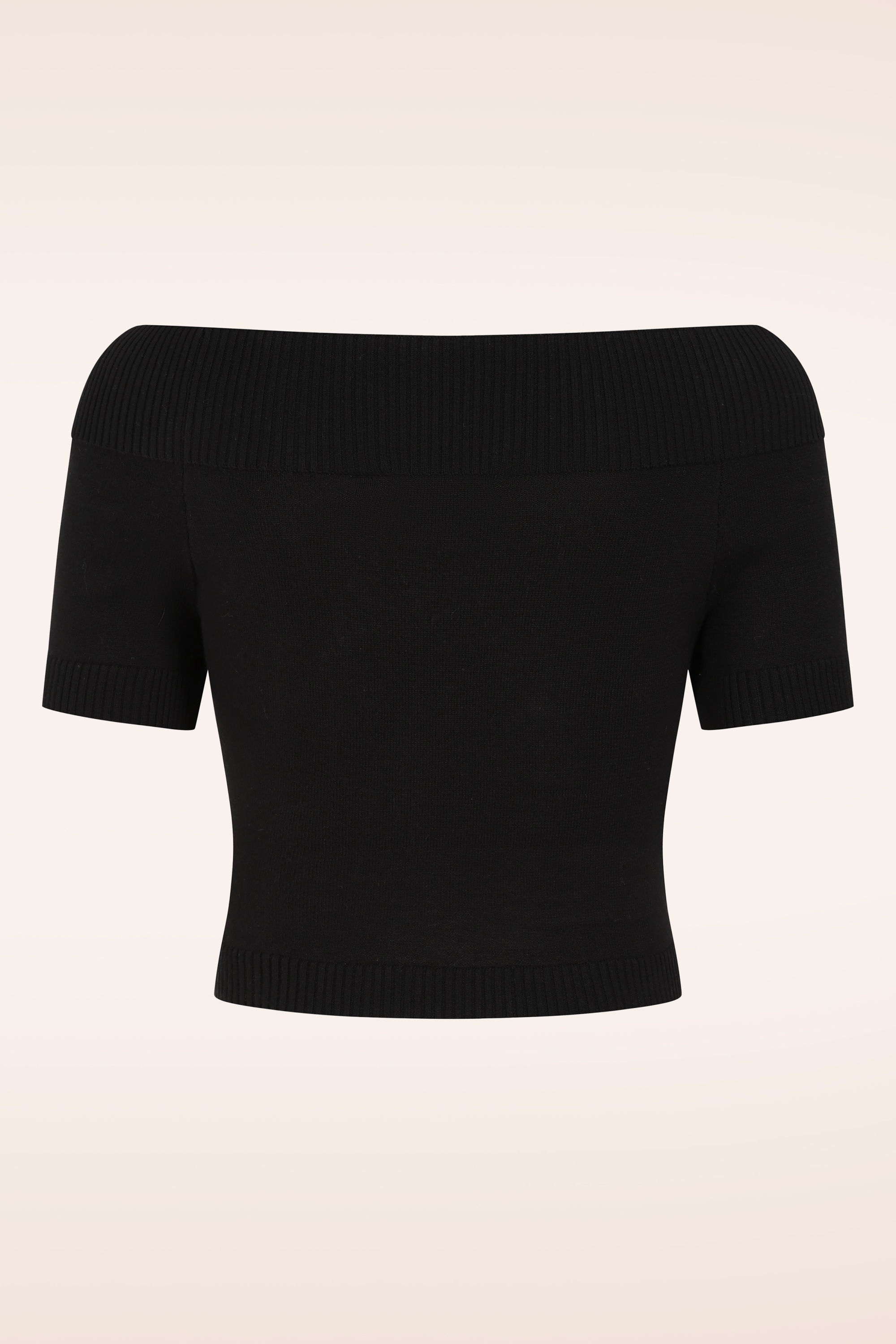 Banned Retro - Lavinia gebreide top in zwart 5