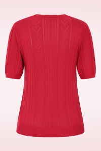 Banned Retro - Ruby Hearts trui in rood 5