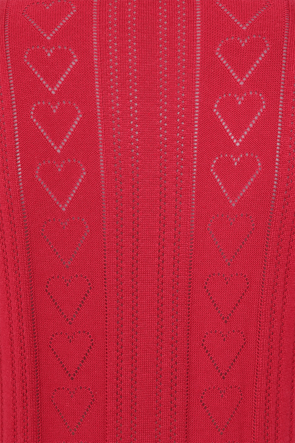 Banned Retro - Ruby Hearts trui in rood 3