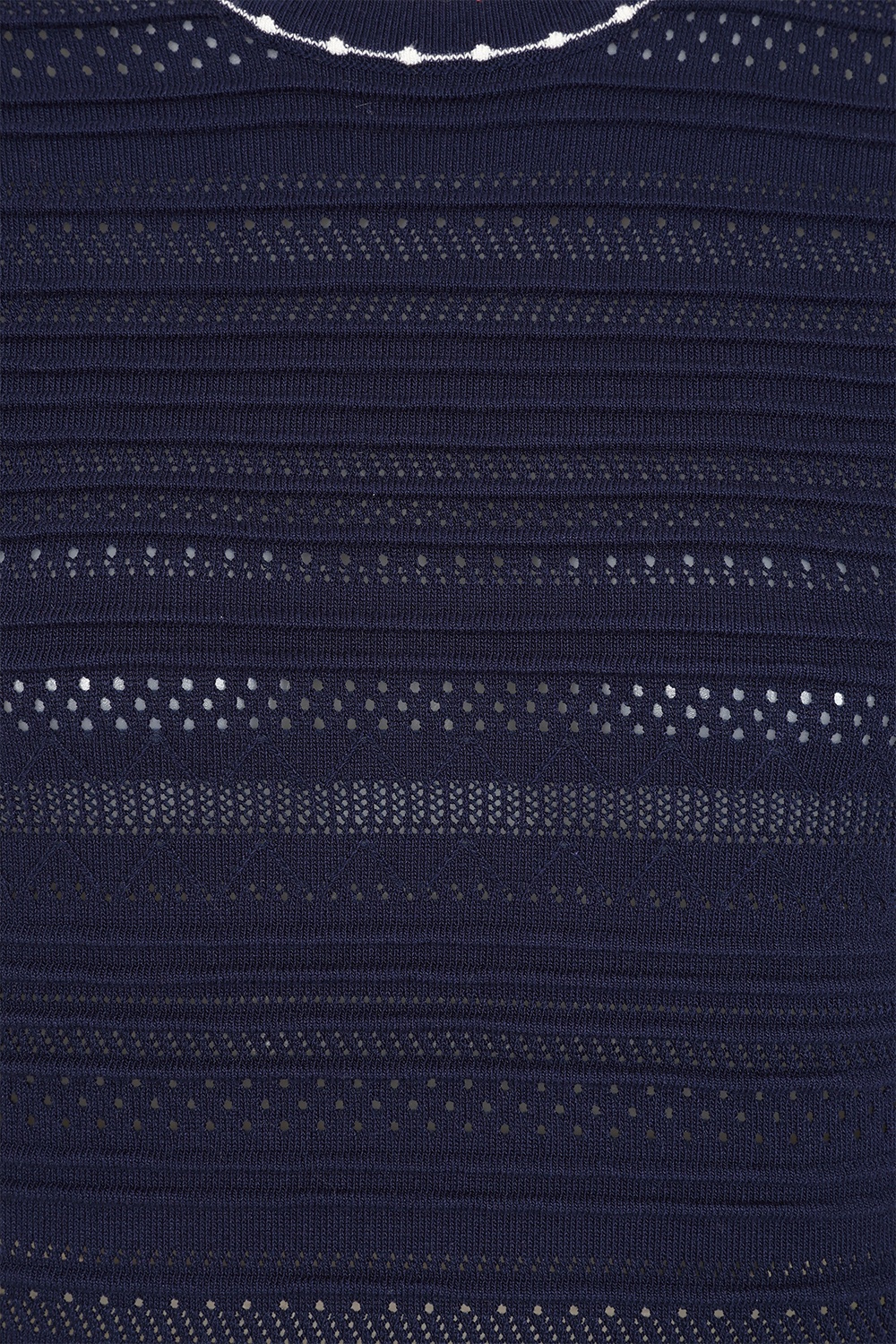 Banned Retro - Ruby Perforation trui in marineblauw 3