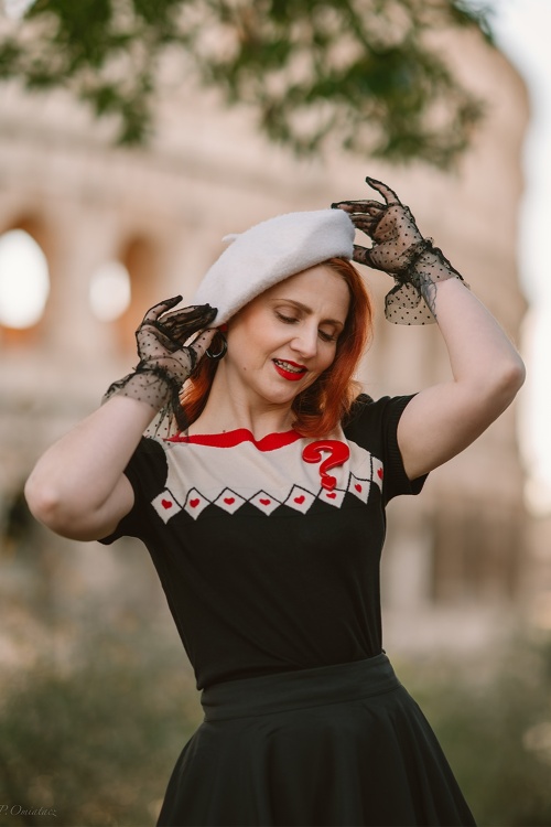 Banned Retro - Winona Hearts trui in zwart