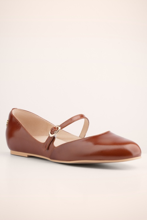 Charlie Stone - Bronte Ballerina flats in eikenbruin 3