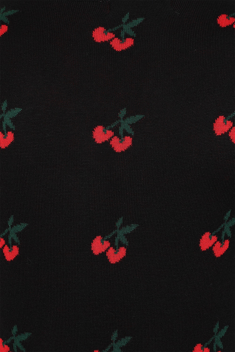 Banned Retro - Sonia Fair Isle Cherry trui in zwart 3