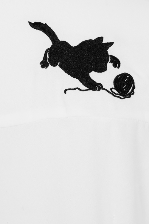 Banned Retro - Sophie blouse in wit 5