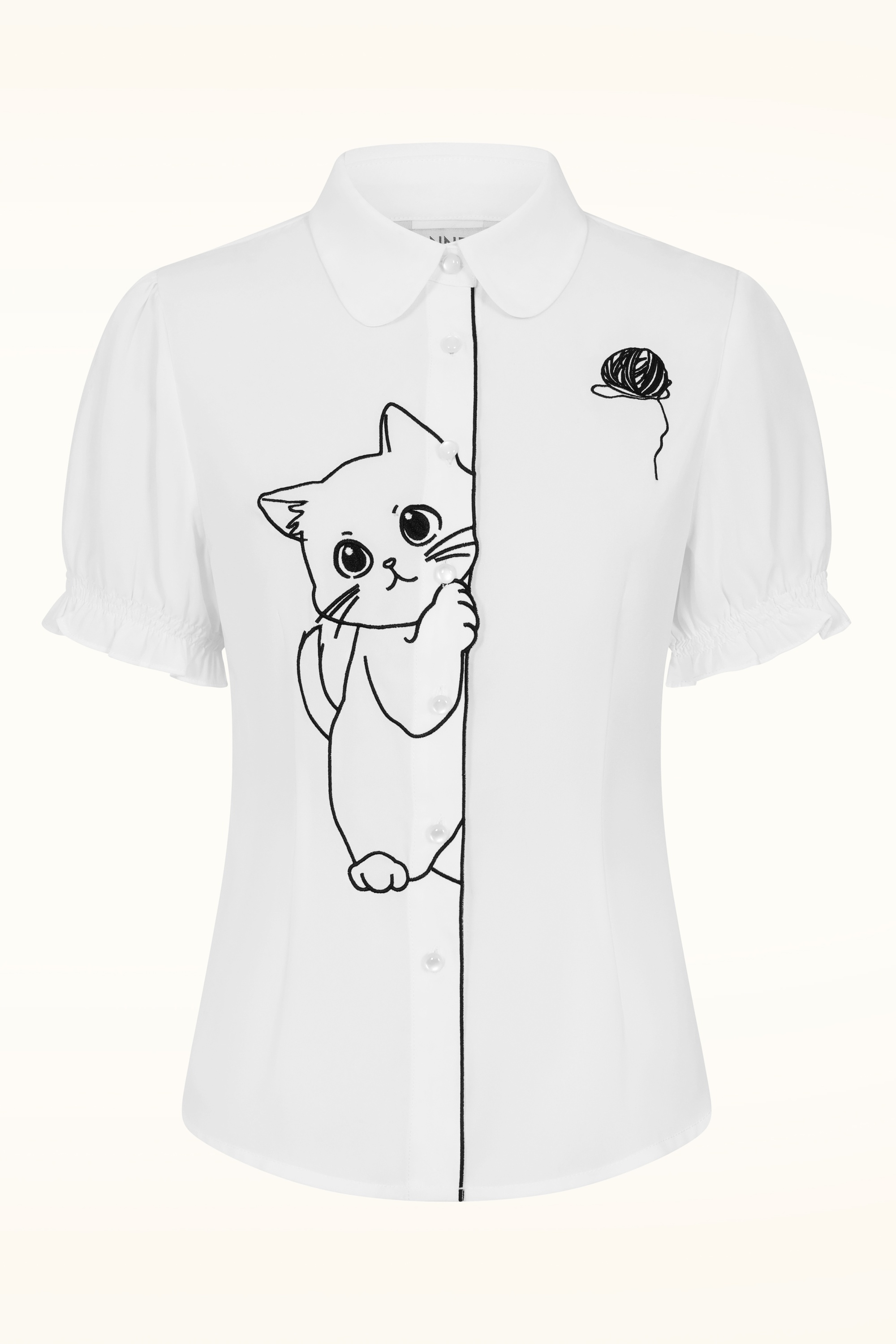 Banned Retro - Sophie blouse in wit 2