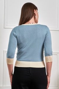 Banned Retro - Ruby Spade vest in teal blauw 4