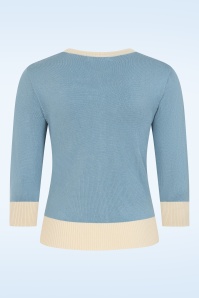 Banned Retro - Ruby Spade vest in teal blauw 5