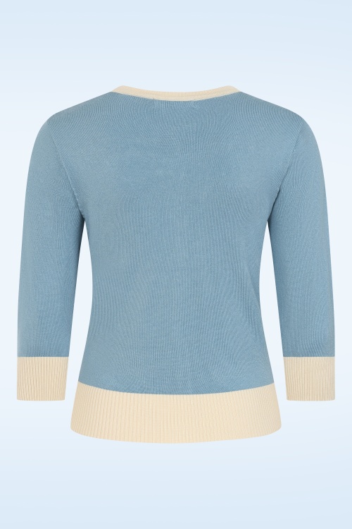 Banned Retro - Ruby Spade vest in teal blauw 5