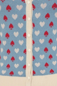 Banned Retro - Ruby Spade vest in teal blauw 3