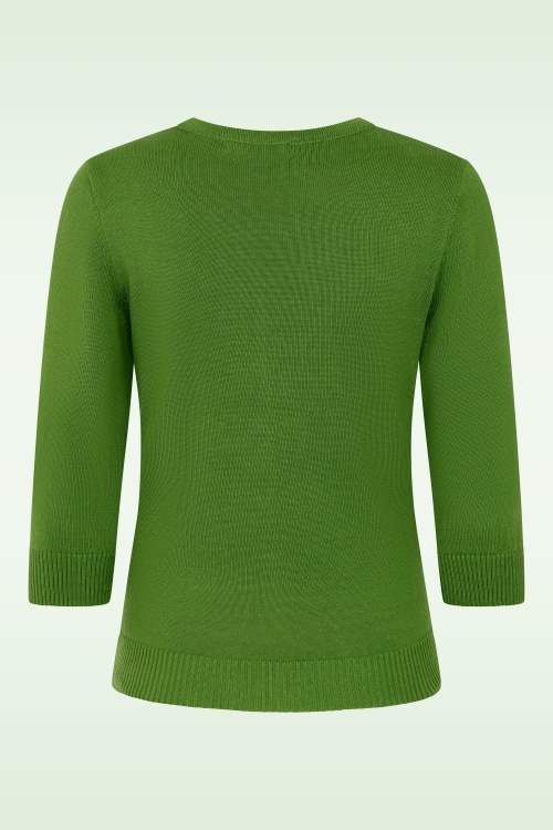 Banned Retro - Floral Serenade vest in groen 5