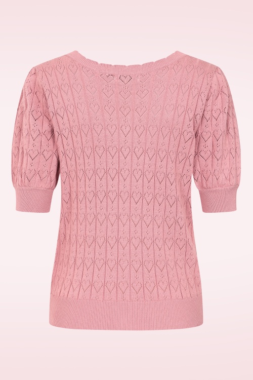 Banned Retro - Sweet Hearts vest in roze 5