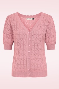 Banned Retro - Sweet Hearts vest in roze 2