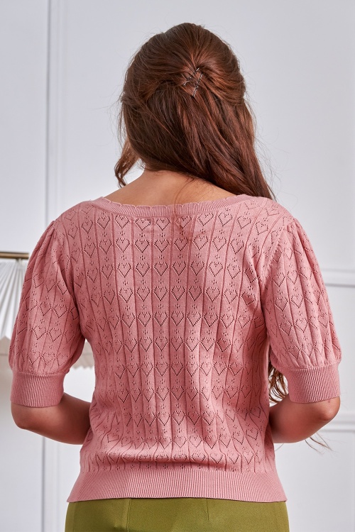 Banned Retro - Sweet Hearts vest in roze 4