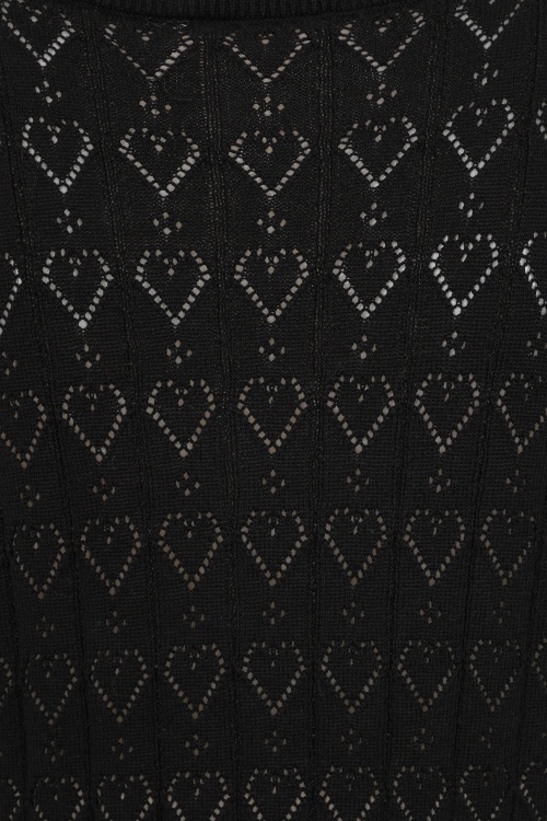 Banned Retro - Sweet Hearts vest in zwart 6