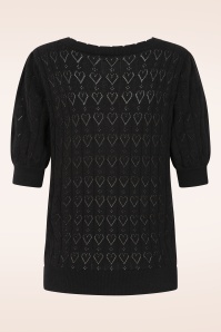 Banned Retro - Sweet Hearts vest in zwart 4