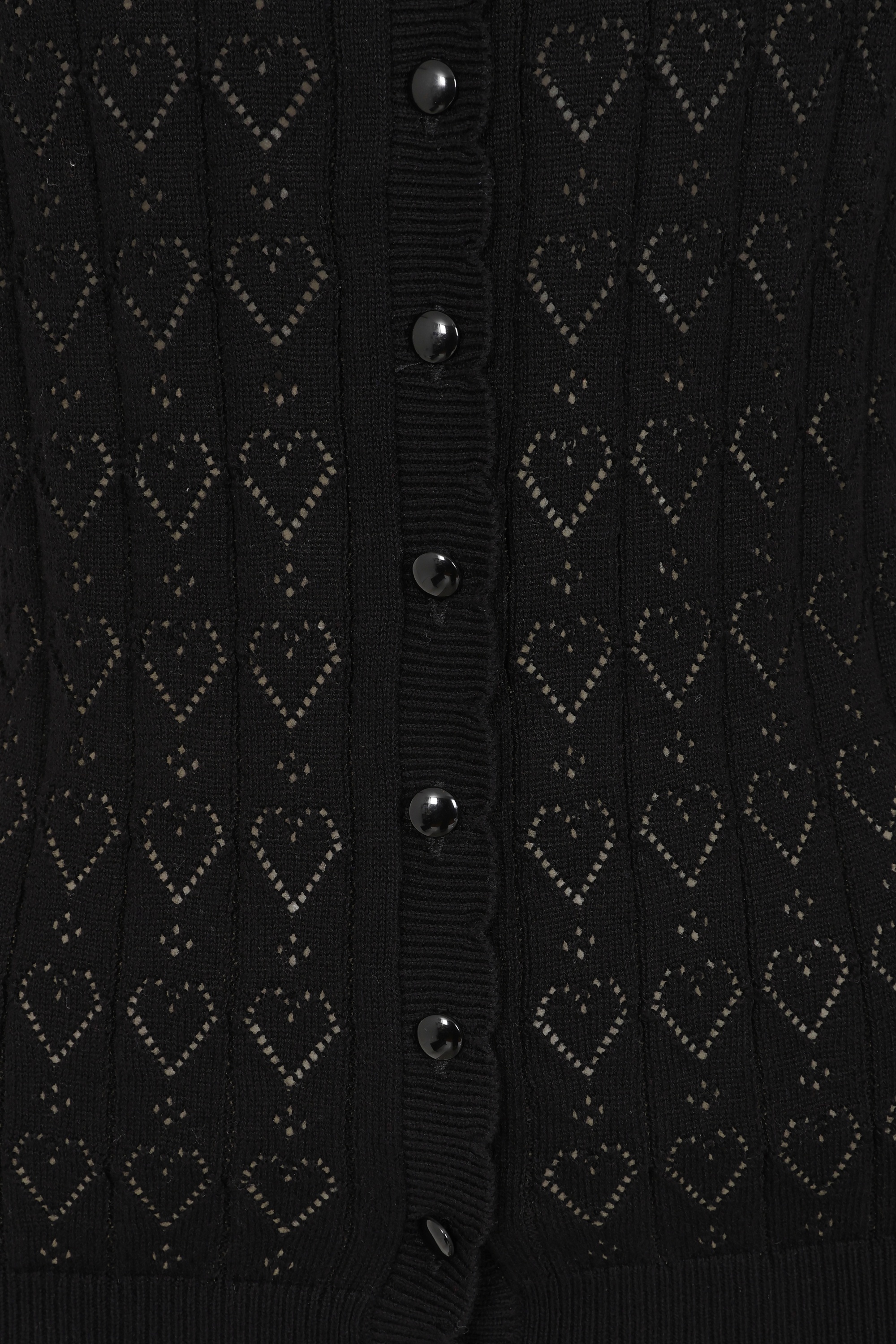 Banned Retro - Sweet Hearts vest in zwart 3