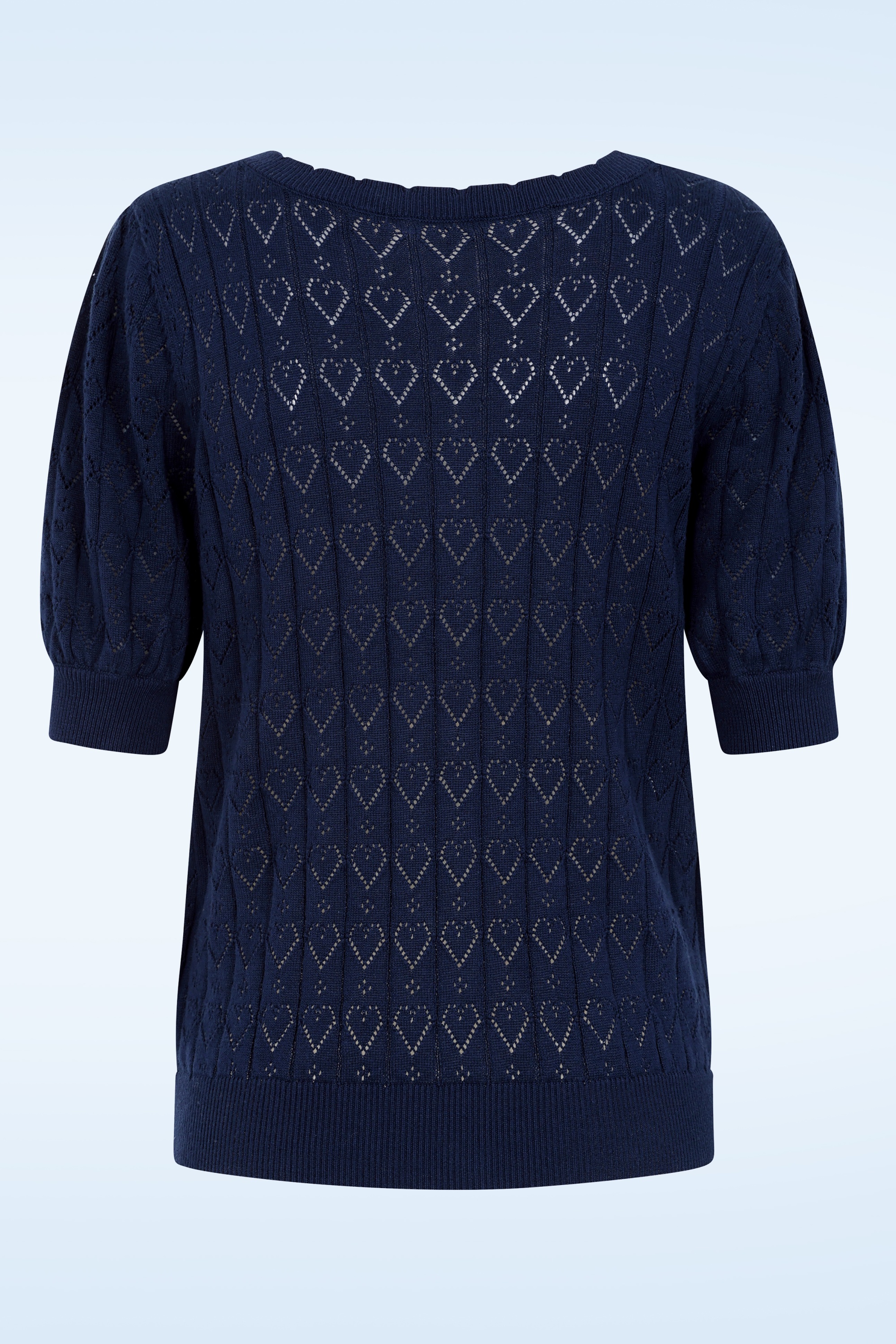 Banned Retro - Sweet Hearts vest in marineblauw 4