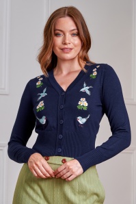 Banned Retro - Nara vest in marineblauw