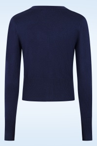 Banned Retro - Nara vest in marineblauw 5