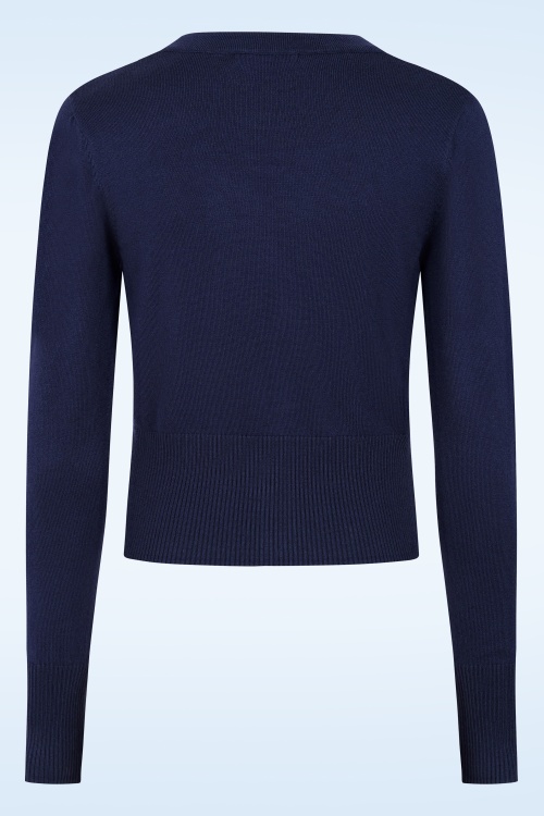 Banned Retro - Nara vest in marineblauw 5