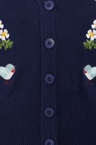 Banned Retro - Nara vest in marineblauw 3