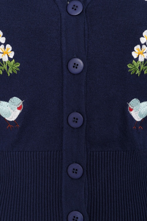 Banned Retro - Nara vest in marineblauw 3