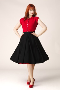 Topvintage Boutique Collection - Topvintage exclusive ~ Lola swing rok in zwart 3