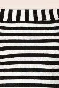 Topvintage Boutique Collection - Topvintage Exclusive ~ Adira Stripe top in zwart en wit 4