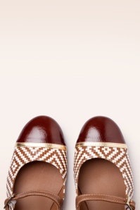 Nemonic - Julie Mary Jane pumps in kastanje 2