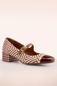 Nemonic - Julie Mary Jane pumps in kastanje 3