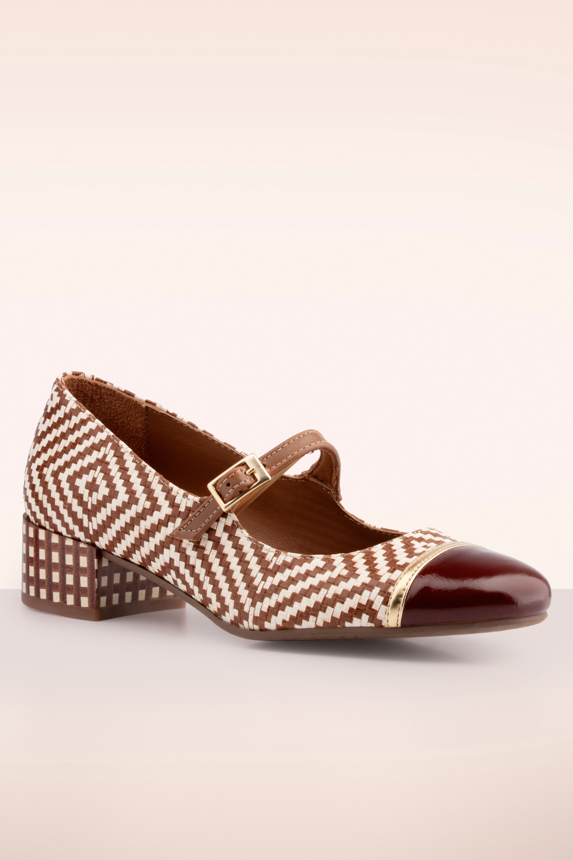 Nemonic - Julie Mary Jane pumps in kastanje 3