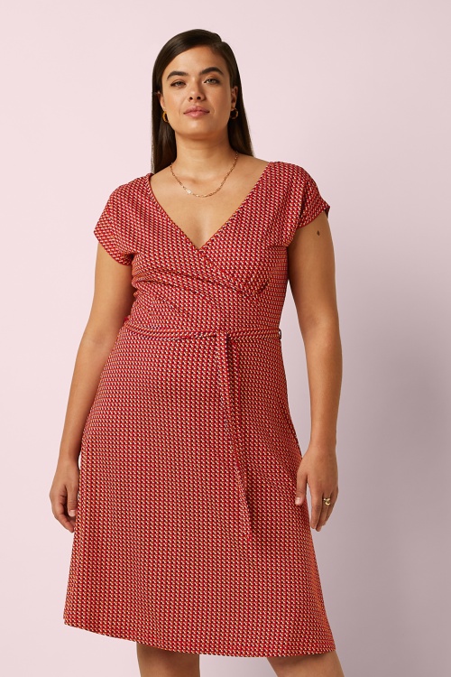 King Louie - Mira Bora Bora jurk in chili rood 3